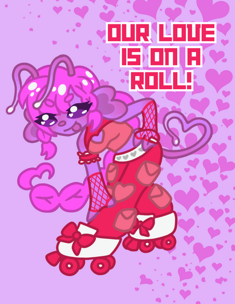 Kiwi Confused Alien Rollerskating  Valentines - Full Color Print (Set of 24 Cards)